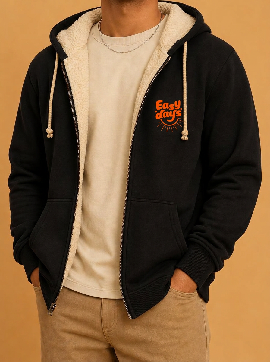 Sherpa-Lined Premium Hoodie — Easy Days Collection V1