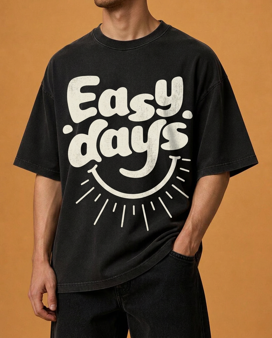 Oversized Boxy Heavyweight Tee — Easy Days Collection V1